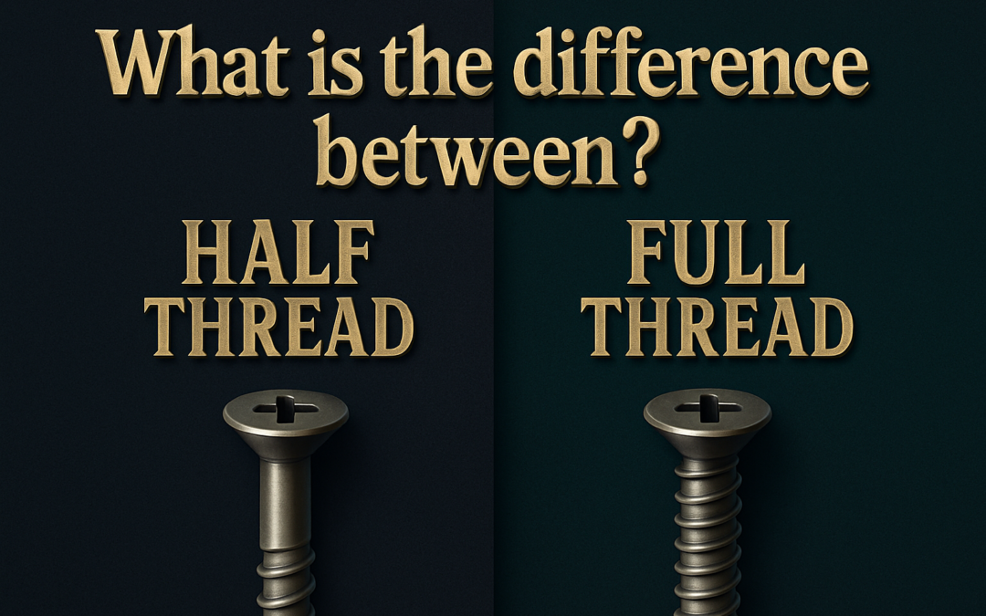 What is the difference between half thread and full thread?