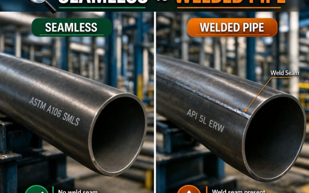 In plumbing inspection, this appears to be simple. However, many people continue to make mistakes on the job. Which one is seamless? Which is welded? Which code applies? What exactly should be inspected? Let us make it realistic. Seamless pipes: No weld seams. Made from solid billet (piercing and rolling). More uniform construction. Welded pipes: Has a longitudinal weld seam. Made from a plate or coil, then rolled and welded Includes weld metal and HAZ. Simple understanding: Seamless means there are no weld seams, making it more uniform. Welded seams pose the most risk 𝗖𝗼𝗺𝗺𝗼𝗻 𝗦𝗵𝗼𝗿𝘁 𝗙𝗼𝗿𝗺 (𝗦𝗶𝘁𝗲 𝗧𝗲𝗿𝗺) SMLS = Seamless. ERW: Electric Resistance Welded. SAW: Submerged Arc Welded. HAZ: Heat Affected Zone. WT = wall thickness. OD: Outside Diameter MTC: Mill Test Certificate. Inspectors must understand these, which should always appear on pipe markings and paperwork. 𝗖𝗼𝗱𝗲 and 𝗦𝘁𝗮𝗻𝗱𝗮𝗿𝗱 ASME B31.3. ASME B31.4. ASME B31.8. Material Specifications: ASTM A106. ASTM A-53 API 5L Welding and NDT: API 1104 ASME Section IX. ASME Section V. Do not make guesses. Verify. Pipe Marking (SMLS, ERW, SAW) Mill Test Certificate (manufacturing technique specified). Visual check (welded seam vs. no seam) NDT records for welded pipes. If you're doubtful, always use MTC rather than assumptions. For seamless pipes, material integrity is a key consideration. Marking versus MTC Outer diameter, weight, and tolerance Surface conditions (cracks, lamination, pitting) UT thickness and lamination Heat number traceability Welded pipe (focus on weld and material): All seamless inspections. A visual examination of welded seams Weld Profile and Reinforcement NDT as specified (RT / UT / MT / PT). WPS, PQR, welder qualification. HAZ condition. Key Point: Most problems occur during welding. 𝗖𝗼𝗺𝗺𝗼𝗻 𝗠𝗶𝘀𝘁𝗮𝗸𝗲𝘀 No MTC verification. Treating welded pipes as seamless. Ignore weld seam. Not referring to code and specifications. Seamless means focusing on the material. Welded = attention on weld and substance. Always verify against: Code, Specification, and Drawing. It's not about seamless versus welded. This is about: Manufacture quality. Welding Quality Inspection quality. This is the distinction between checking and real inspection. If you've worked on-site, you've witnessed this.